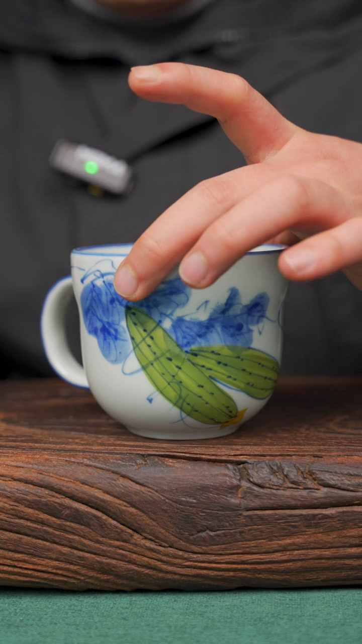 【闪购商品】瓷片77寻一缕瓷香杯釉下手工手绘瓷器