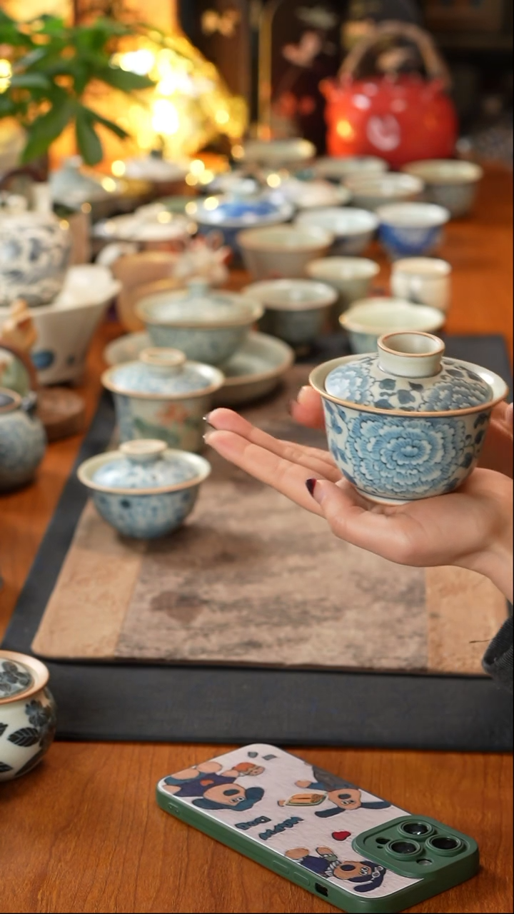 【闪购商品】朴云堂牡丹盖碗朴云堂牡丹盖碗