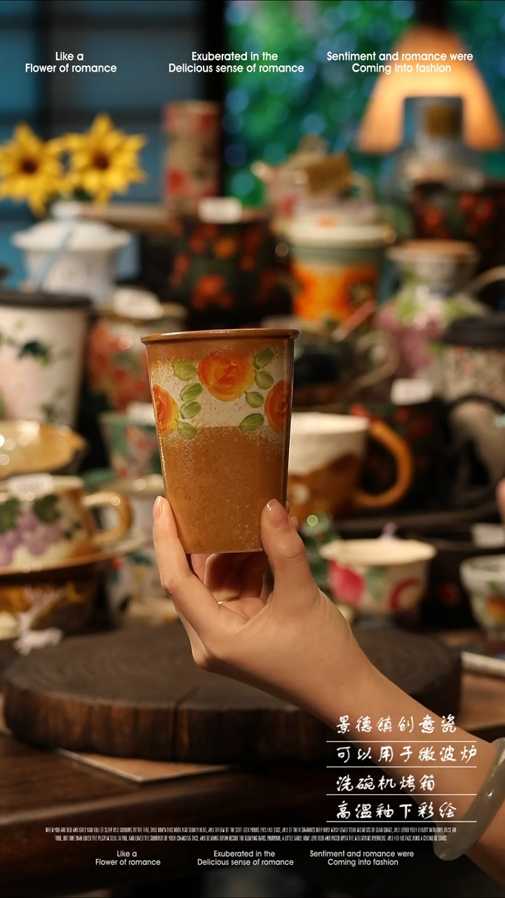 陶瓷景德镇高温釉下彩手工手绘款式