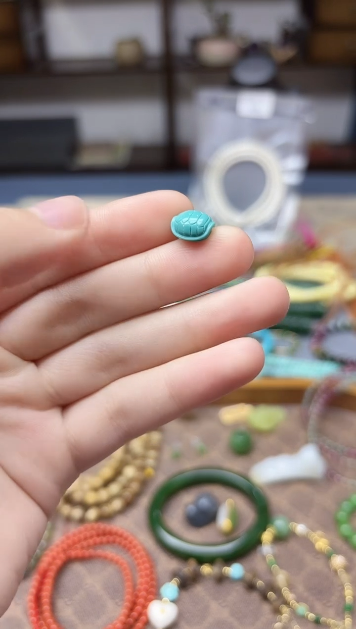 未镶嵌绿松石挂件松石富甲配饰SH