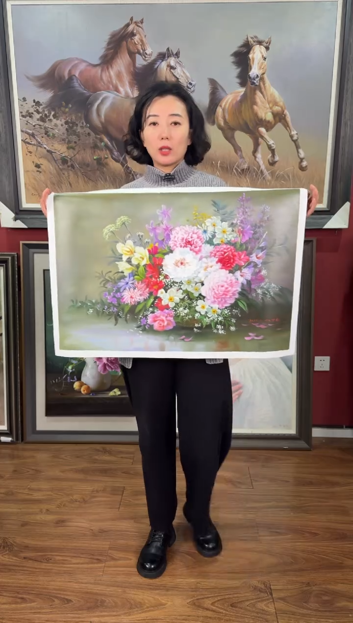 油画【36号】约50*70cm丨朝鲜原创纯手绘孤品油画丨顺丰包邮