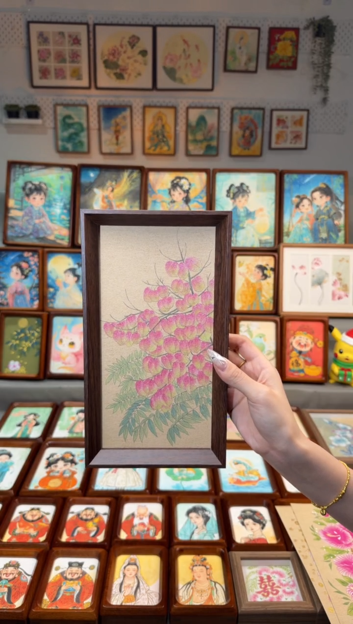 国画栾树 手绘国画27