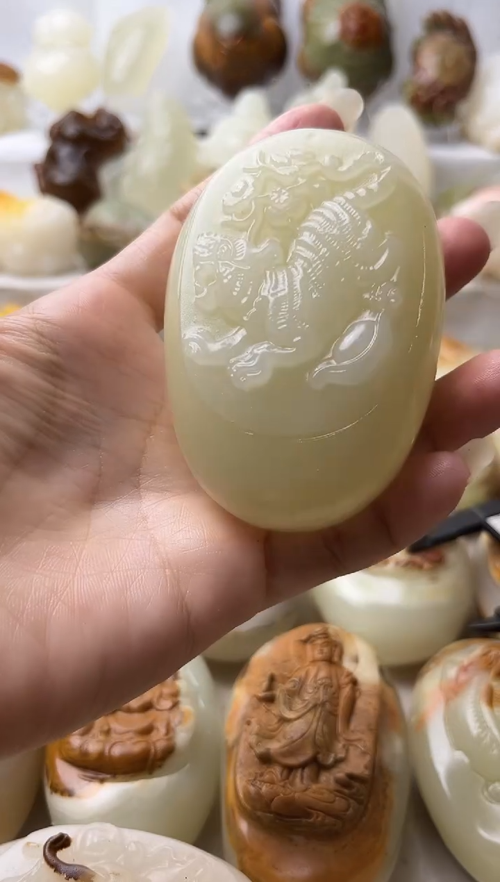 石材方解石手把摆件不退换虎