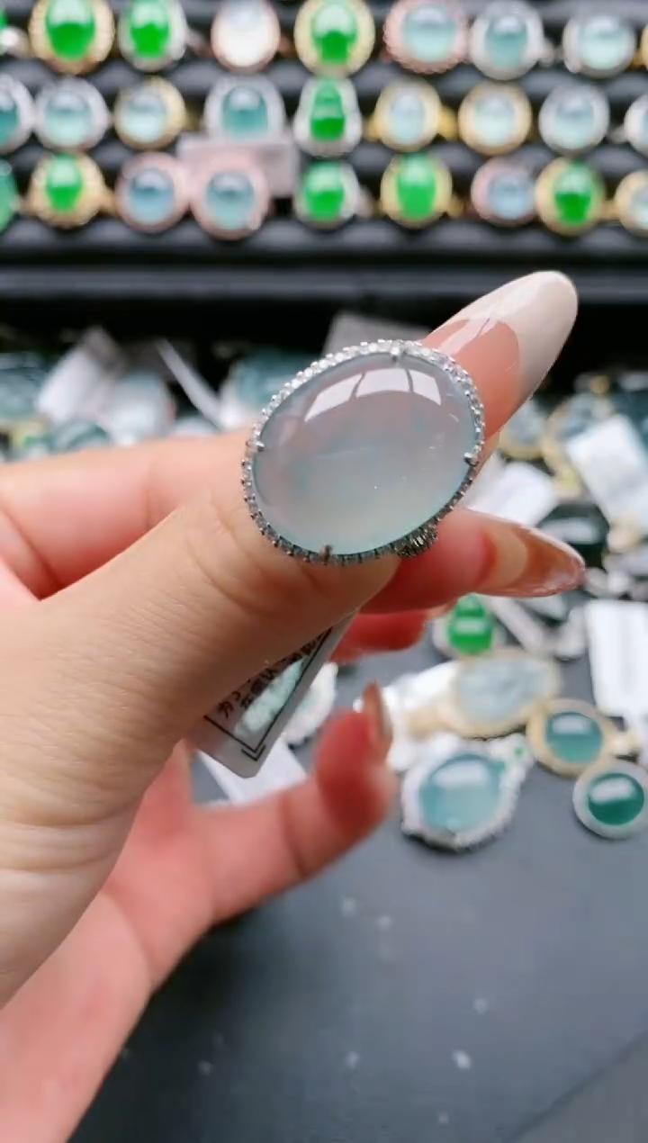 【闪购商品】翡翠戒指银S925镶嵌111111111