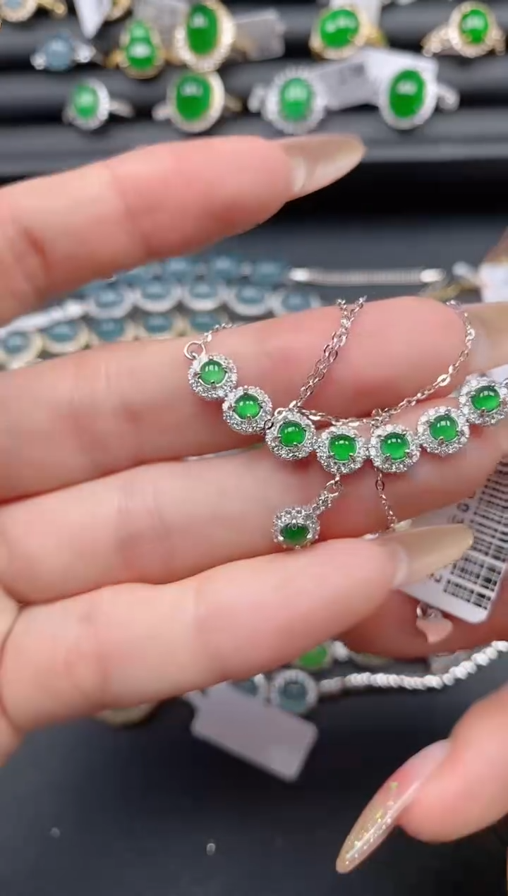 银S925镶嵌戒指翡翠11111