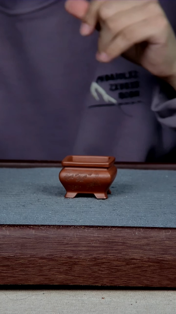 紫砂花盆3.8*2.5内径紫砂花盆