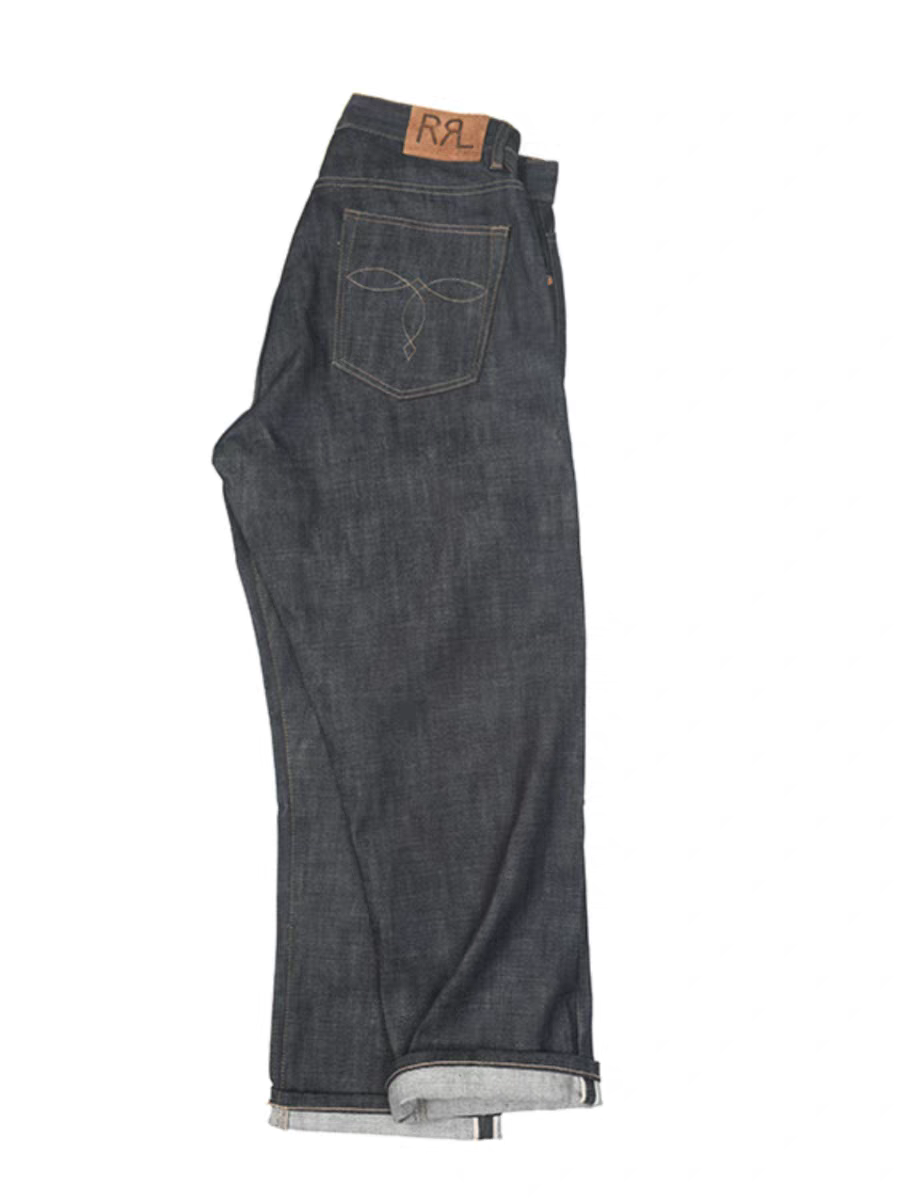 敢死队硬汉系列 素色原牛双R宽松直筒版型养牛款重磅赤耳牛仔裤