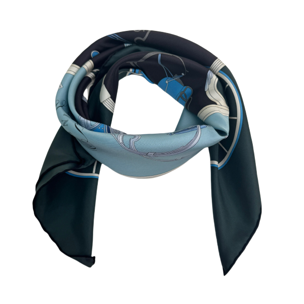 妃鱼/爱马仕/桑蚕丝/丝巾/95新/z零二零四