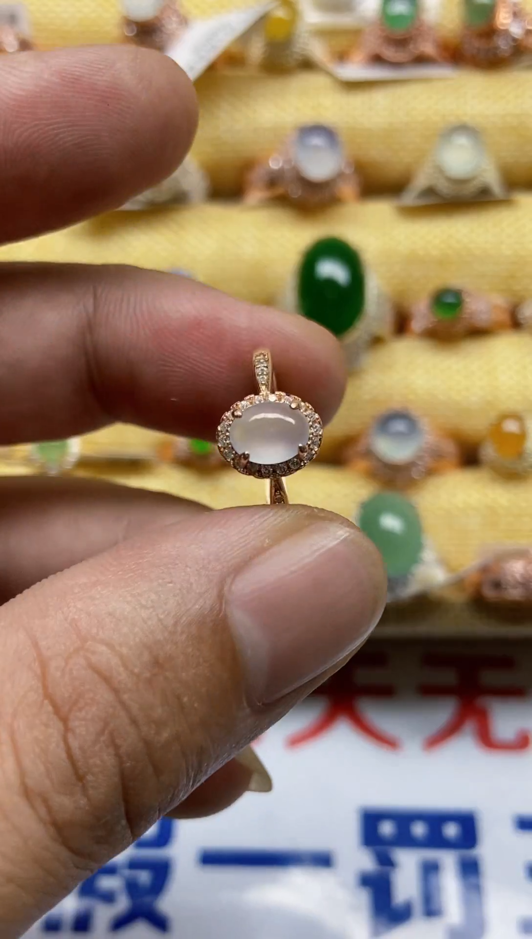 【闪购商品】翡翠戒指银S925镶嵌0000