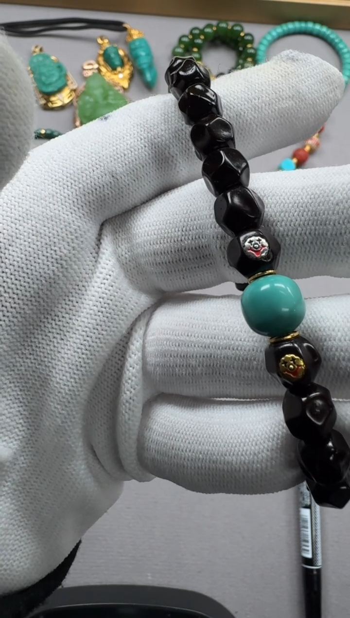 【闪购商品】绿松石配饰配饰18K金镶嵌配饰配饰