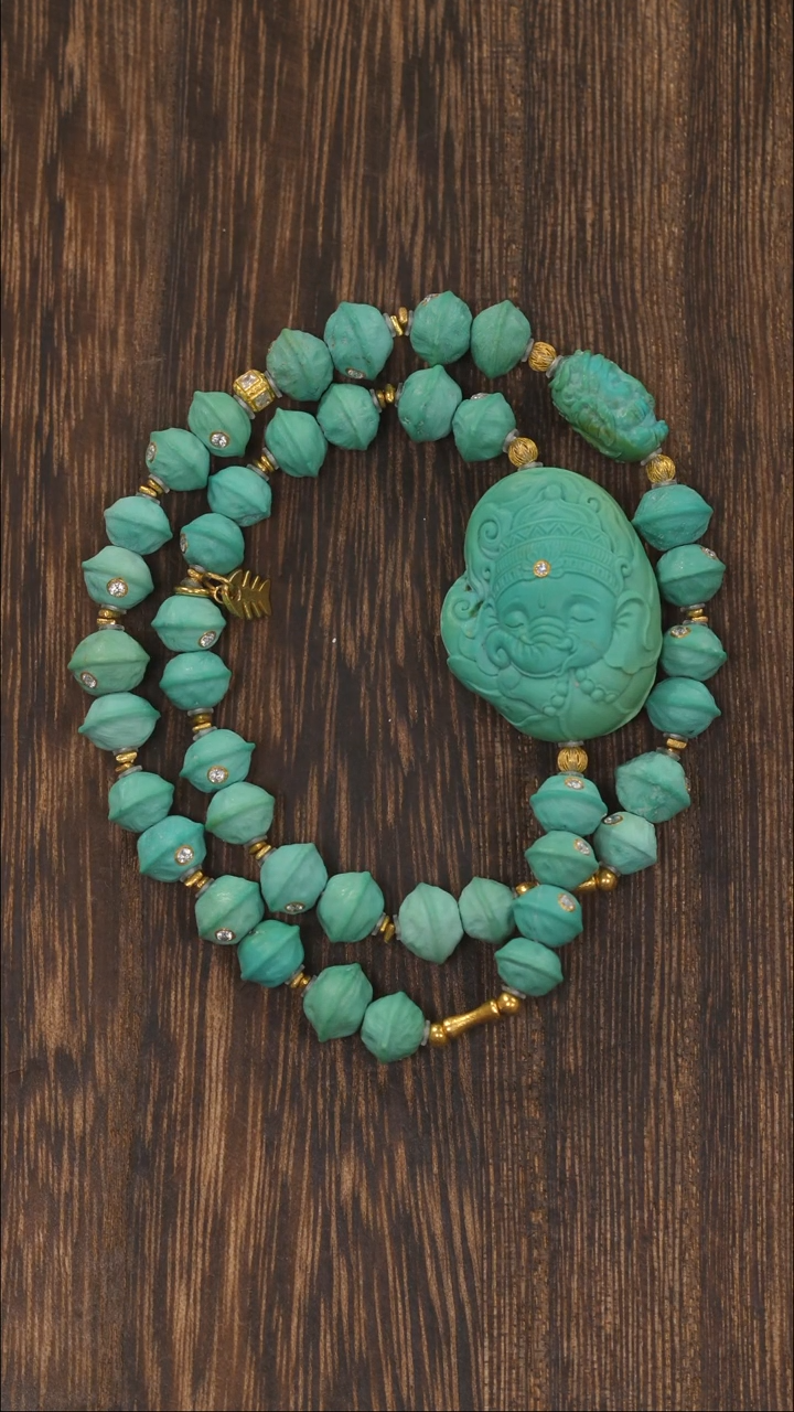 【闪购商品】绿松石手链18K金镶嵌1