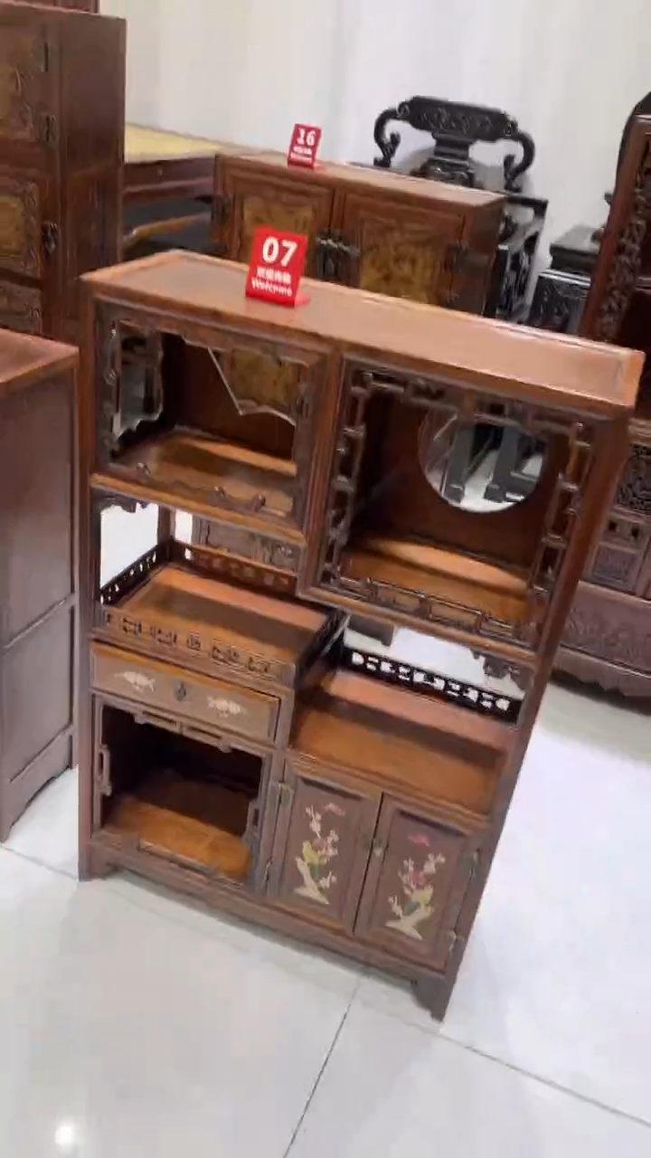 【闪购商品】贡木雕刻博古柜收纳柜