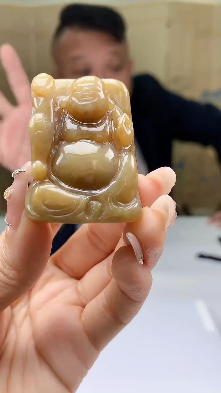 【闪购商品】定制翡翠未镶嵌4969ty-毛货挂件79