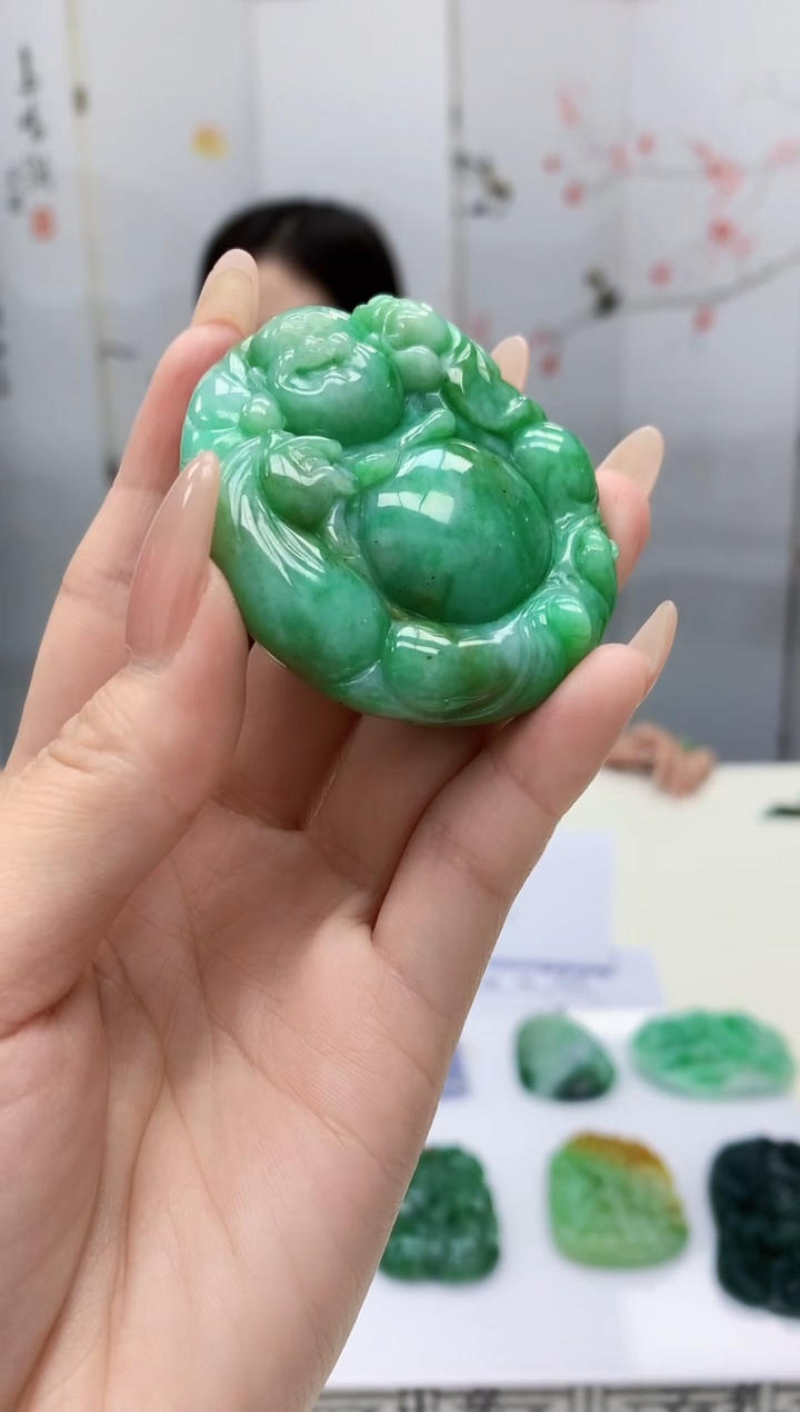 【闪购商品】定制翡翠未镶嵌4852jj-毛货挂件16