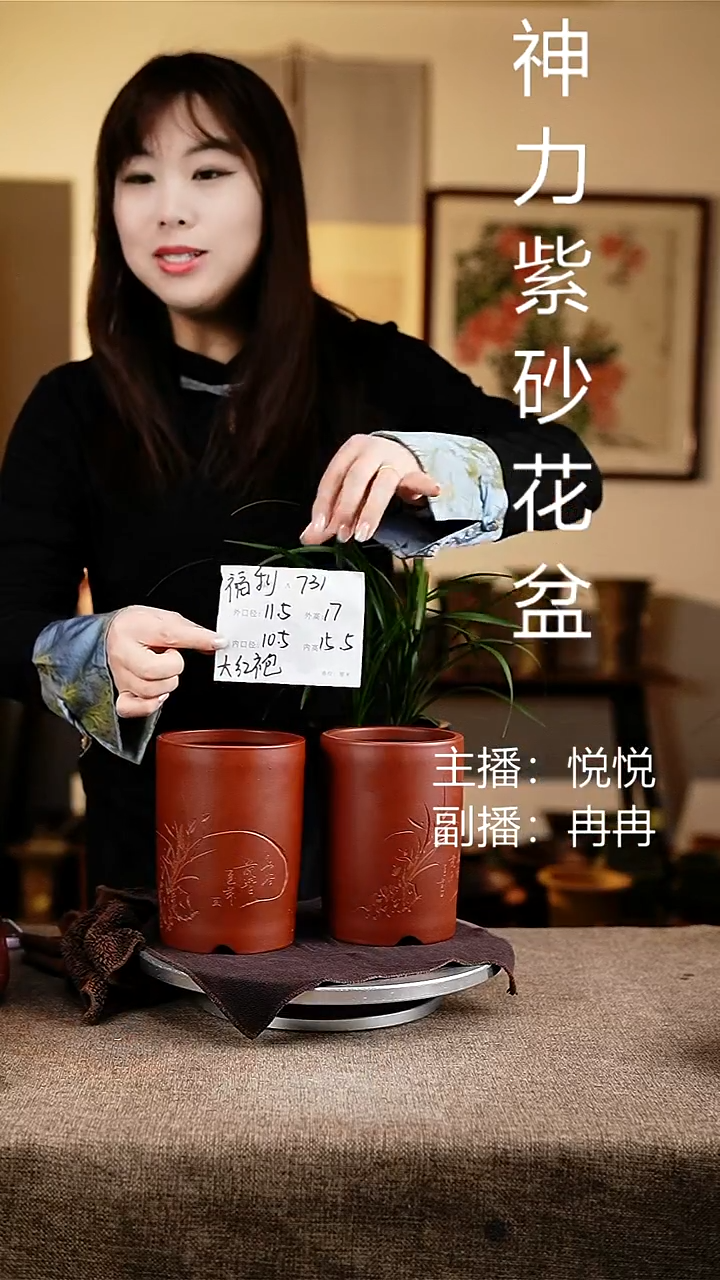 紫砂花盆花卉工艺731