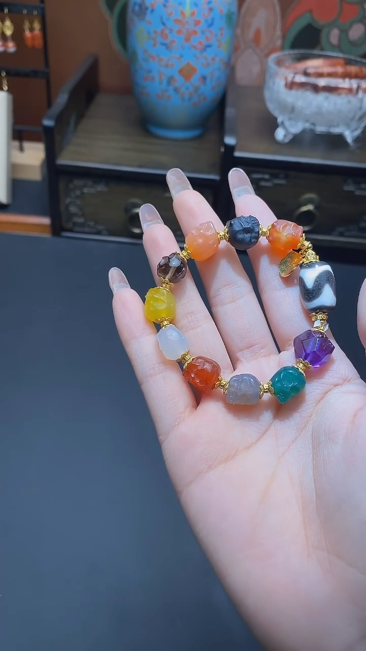 【闪购商品】玛瑙/玉髓手串未镶嵌牙牙手串