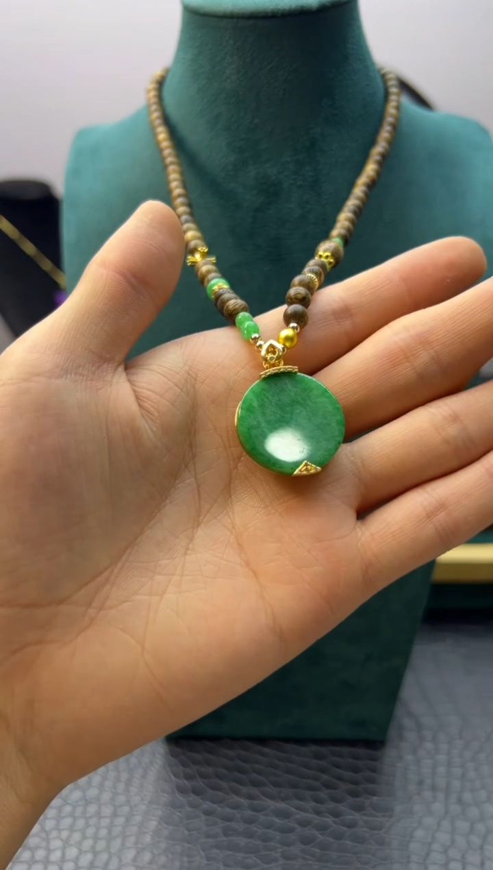 【闪购商品】翡翠颈饰14K金镶嵌X784              
