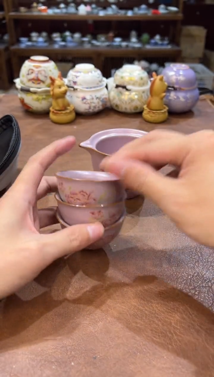 真的很便宜会开片的旅行茶具