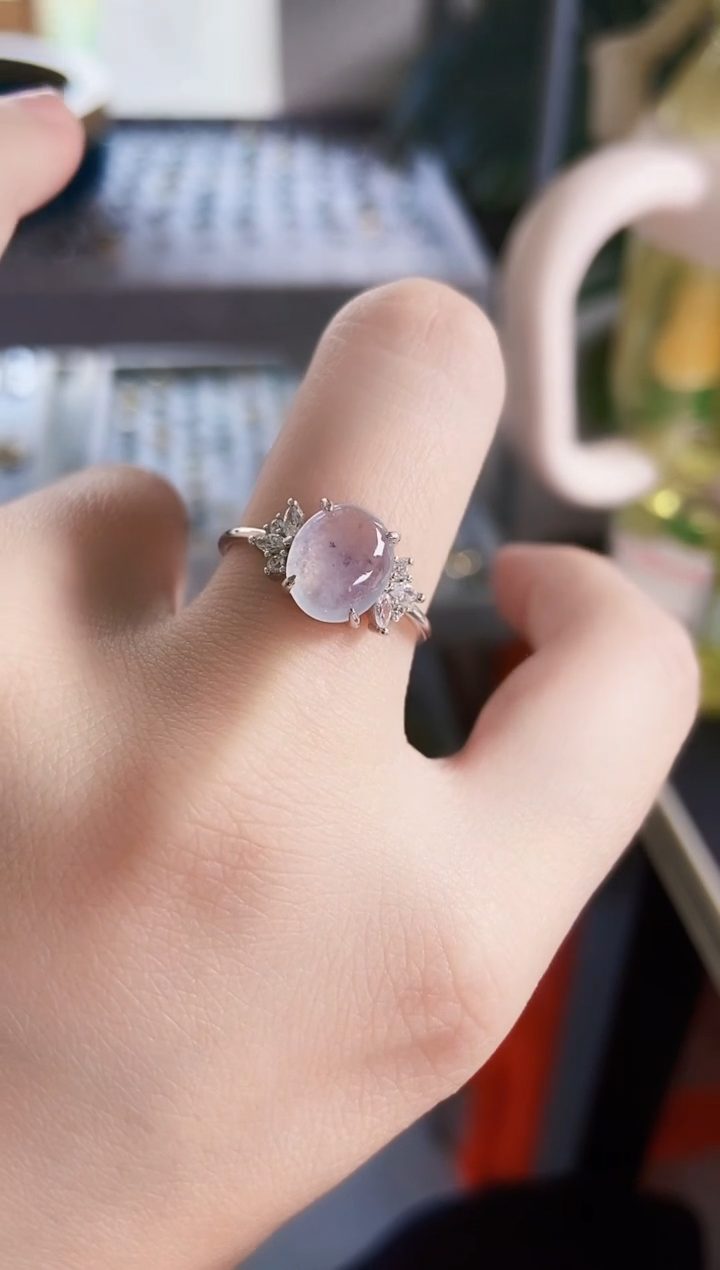 【闪购商品】翡翠戒指银S925镶嵌6546464