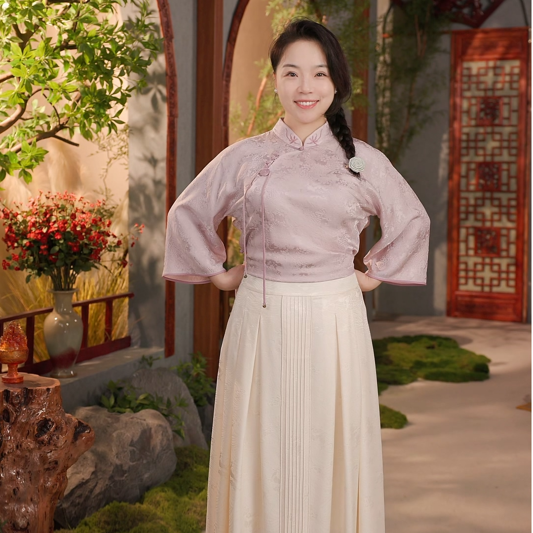 【如愿】6A纯100桑蚕丝透孔花萝古风禅意禅服茶服汉服新中式半身裙