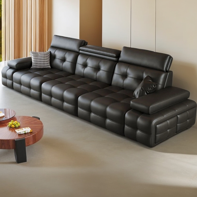 【第四季国补】劳伦斯电动升级版意式简约家用软硬适中皮艺沙发床