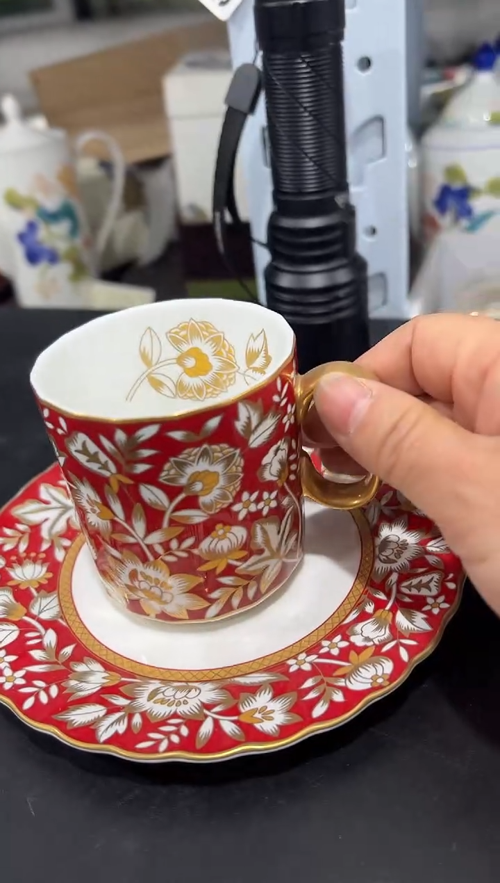 杯子骨瓷礼盒咖啡杯一套