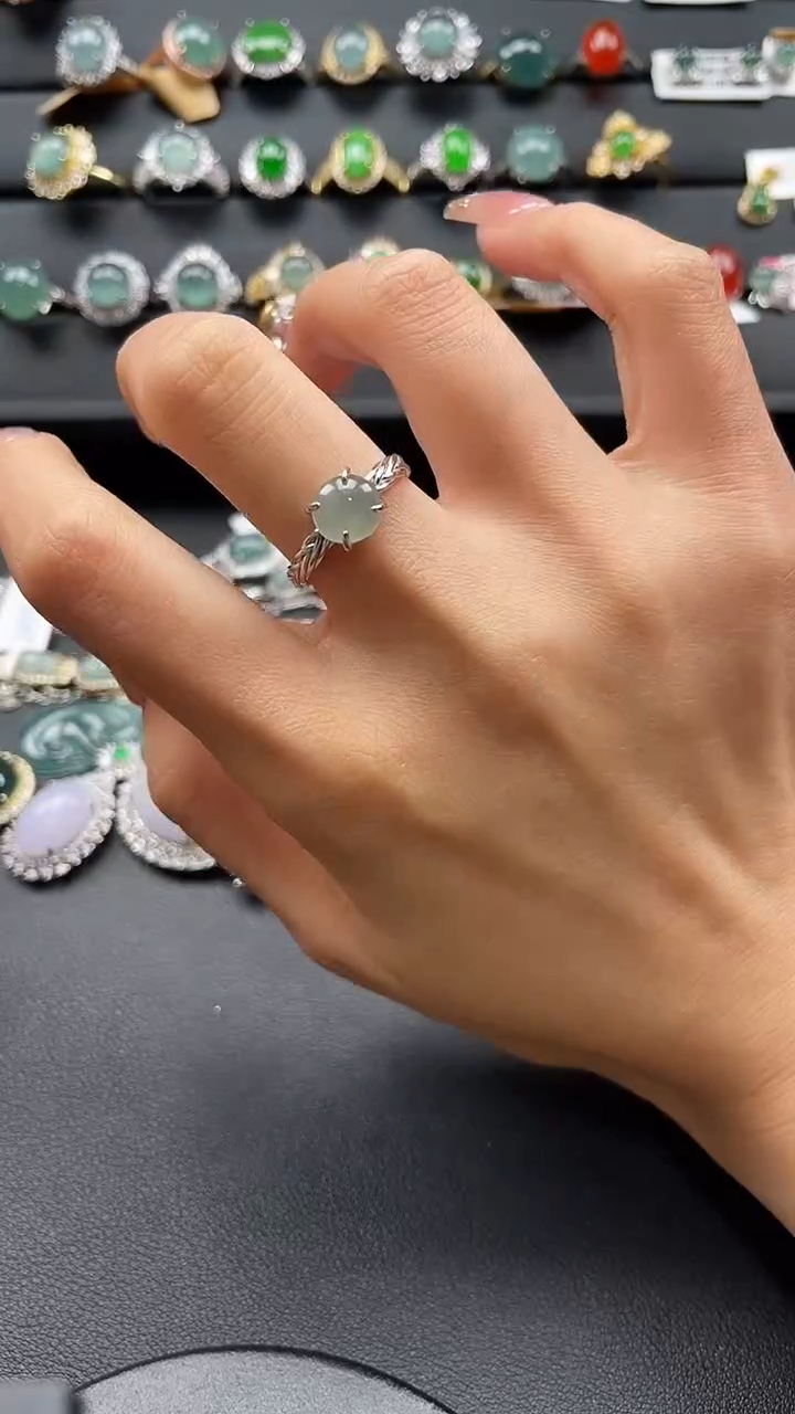 【闪购商品】翡翠戒指银S925镶嵌3653465