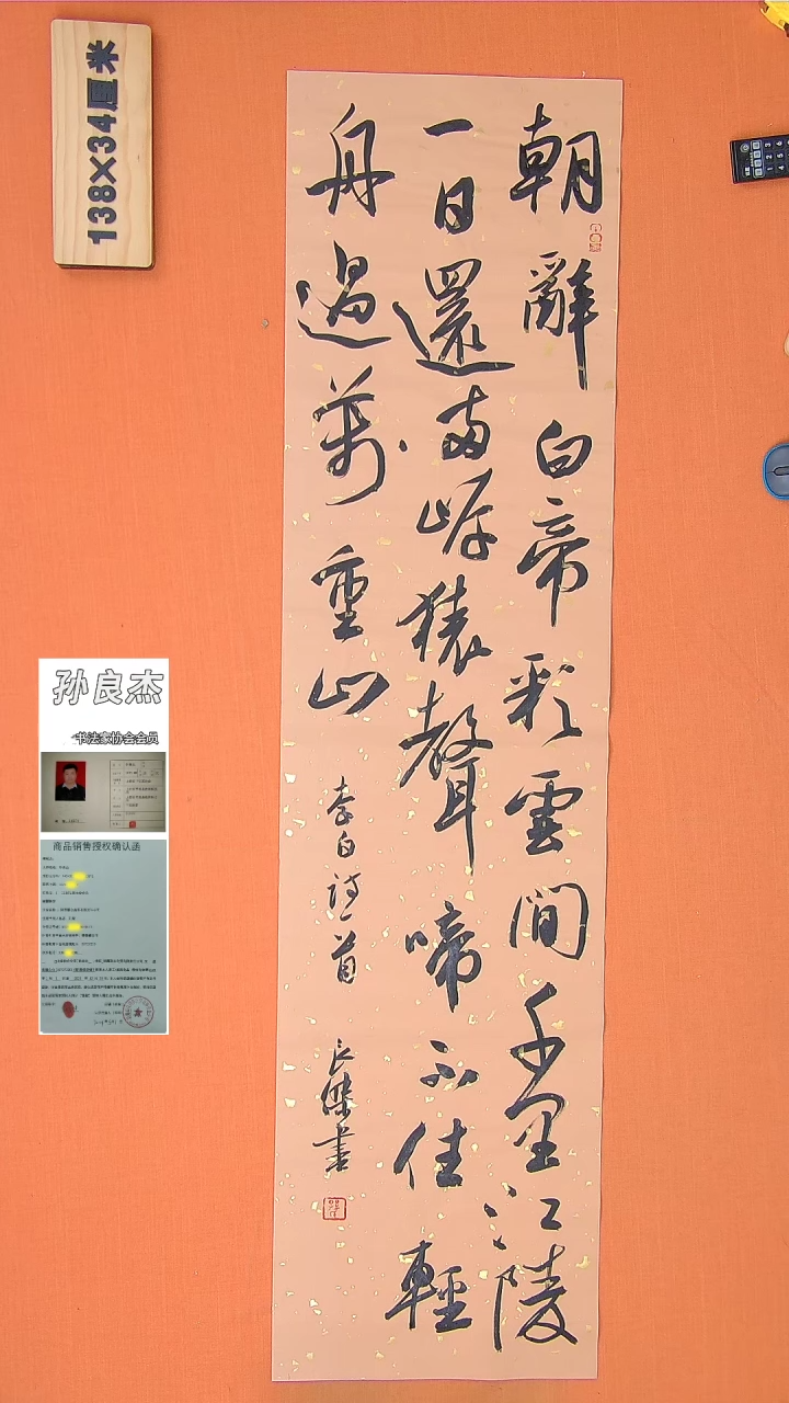 【闪购商品】书法275孙老师书法作品