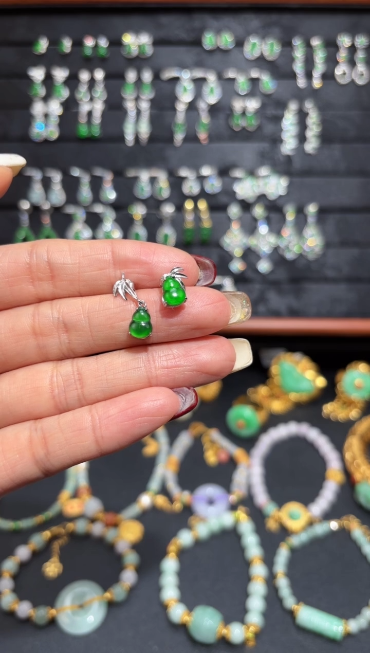 【闪购商品】翡翠颈饰银S925镶嵌葫芦/支持复检/一件