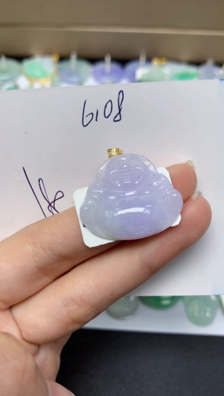 【闪购商品】翡翠颈饰18K金镶嵌 天然翡翠A货