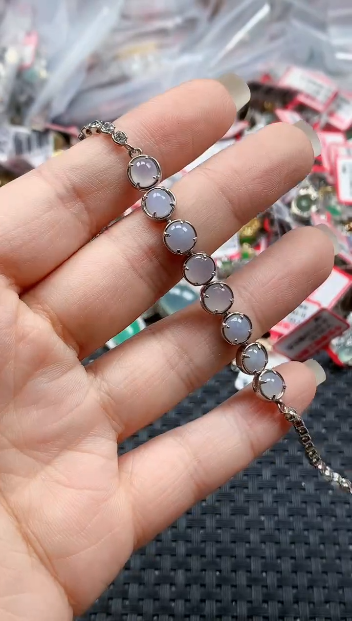 银S925镶嵌戒指翡翠天然A货缅甸翡翠