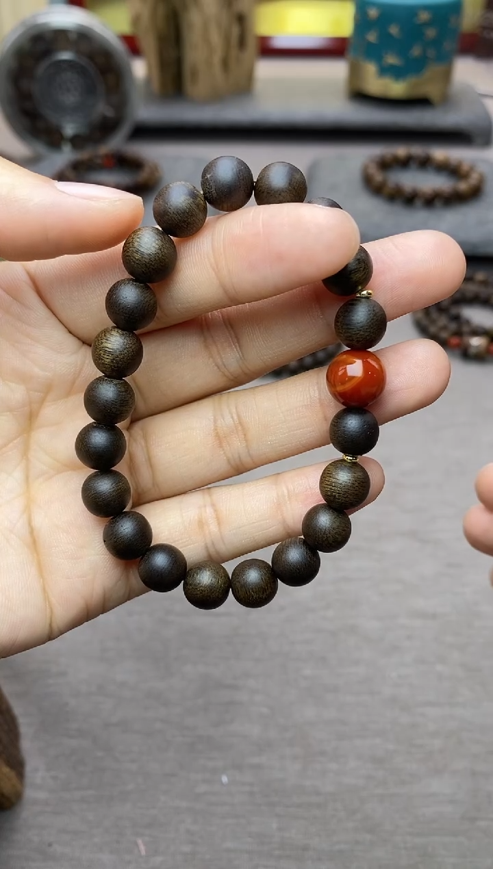 【闪购商品】沉香手串单圈越南芽庄白棋楠0.8 沉水