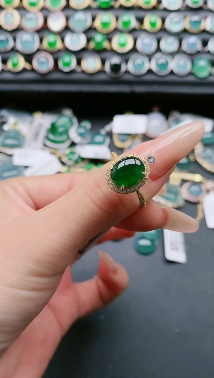 【闪购商品】翡翠戒指银S925镶嵌111111