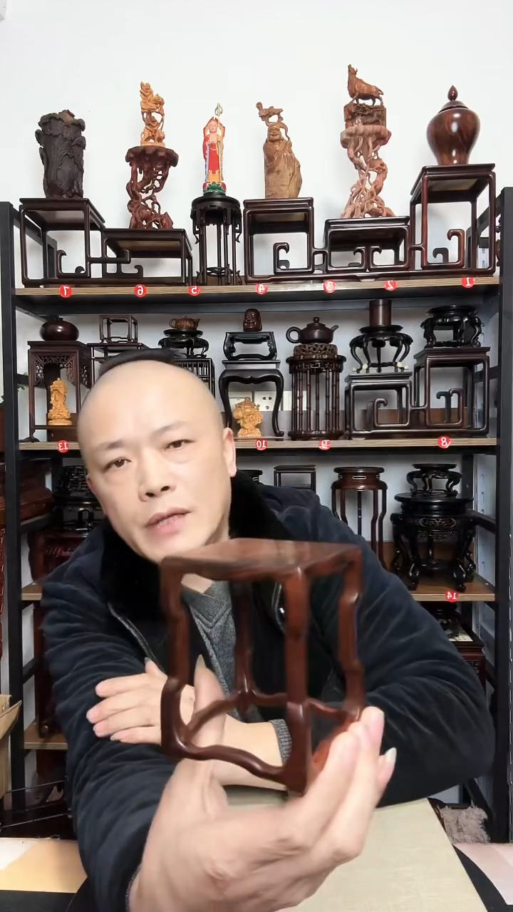 紫砂底座木8正方10高