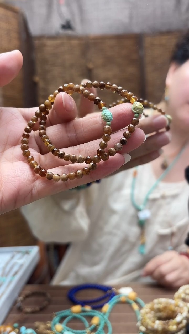 蜜蜡颈饰未镶嵌多样性发一件设计款