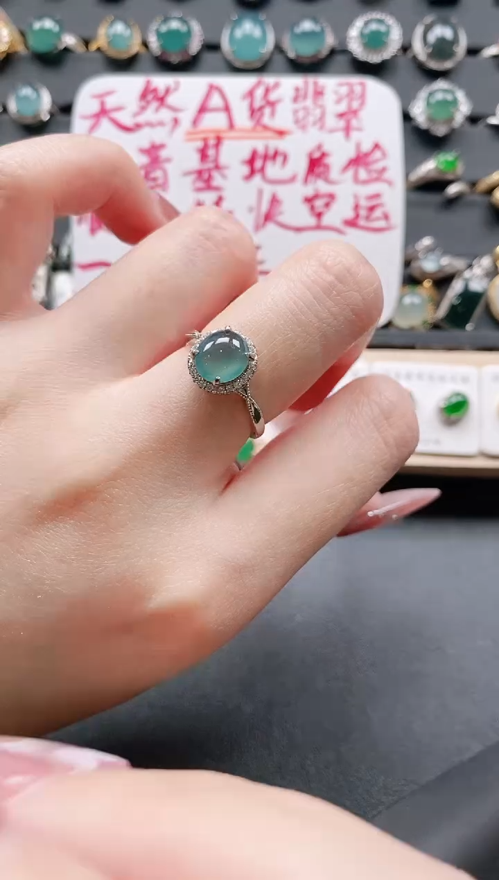 【闪购商品】翡翠戒指银S925镶嵌11111111