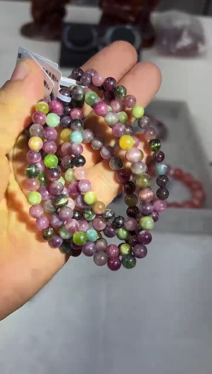 【闪购商品】碧玺手链未镶嵌CL007约6mm多样性发一件