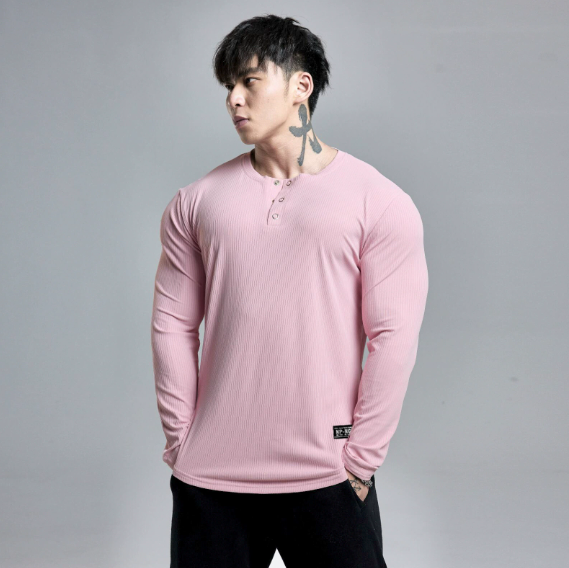 浅红型男长袖