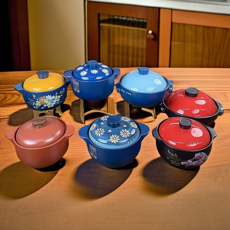 为民餐具正品日式陶瓷砂锅加厚烫煲带盖防爆煤气灶耐高温高档家用