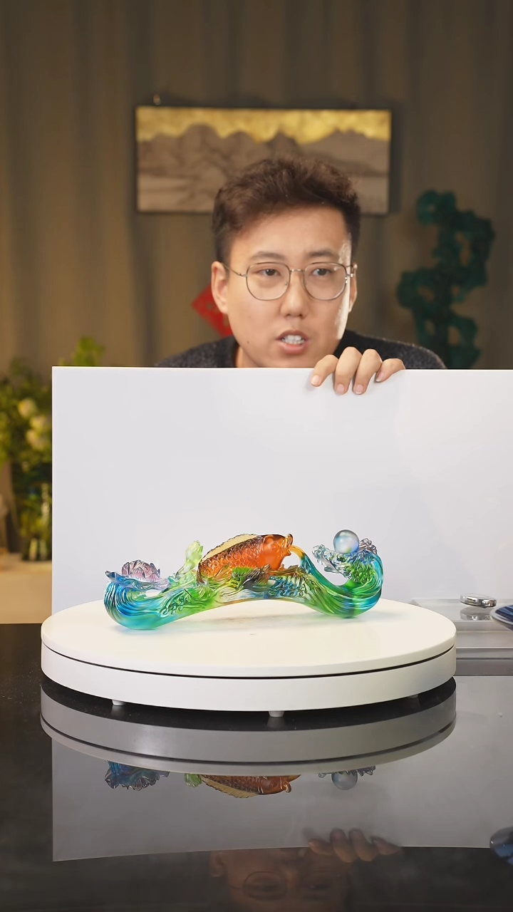 【闪购商品】雅致水晶陶瓷瓷片艺术摆件礼品