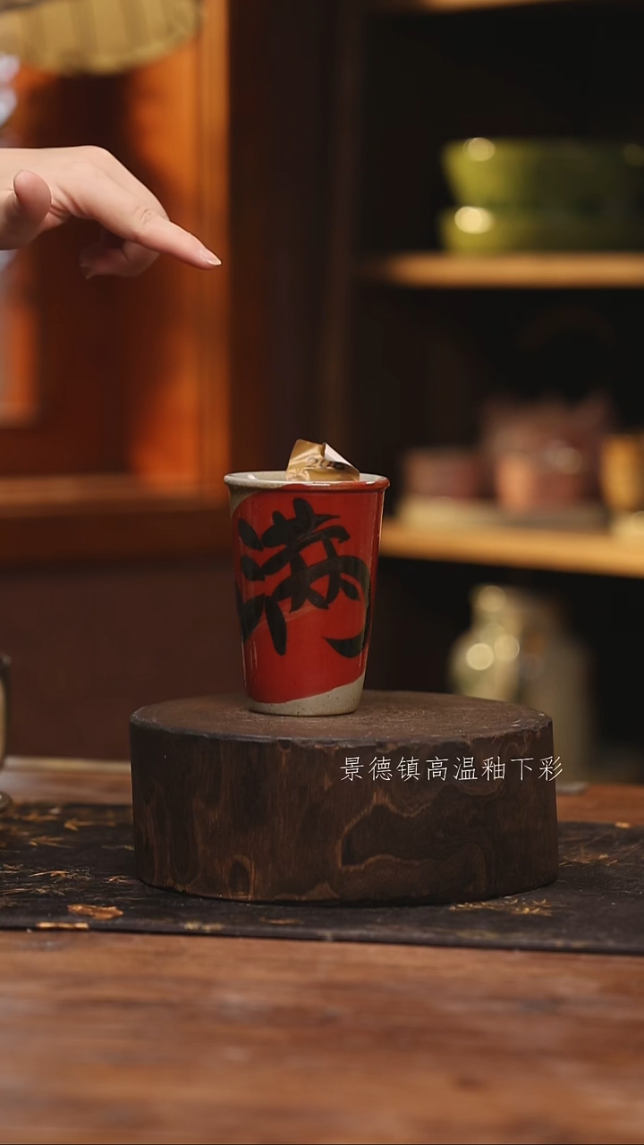 陶瓷景德镇高温釉下手绘陶瓷@L208@