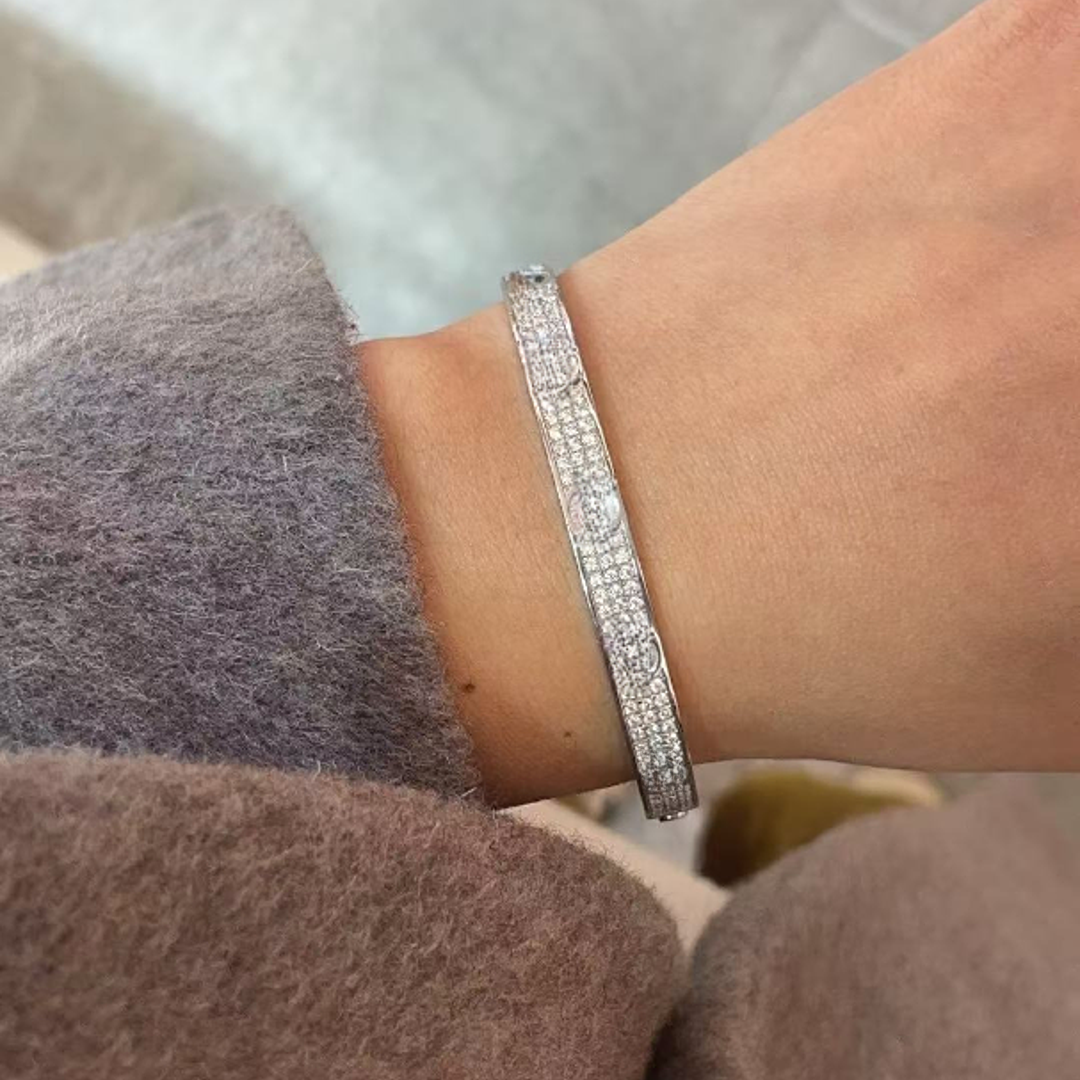 手镯 #粉色专享#002黑丁满天星手镯百搭时尚款轻奢小众满钻手镯