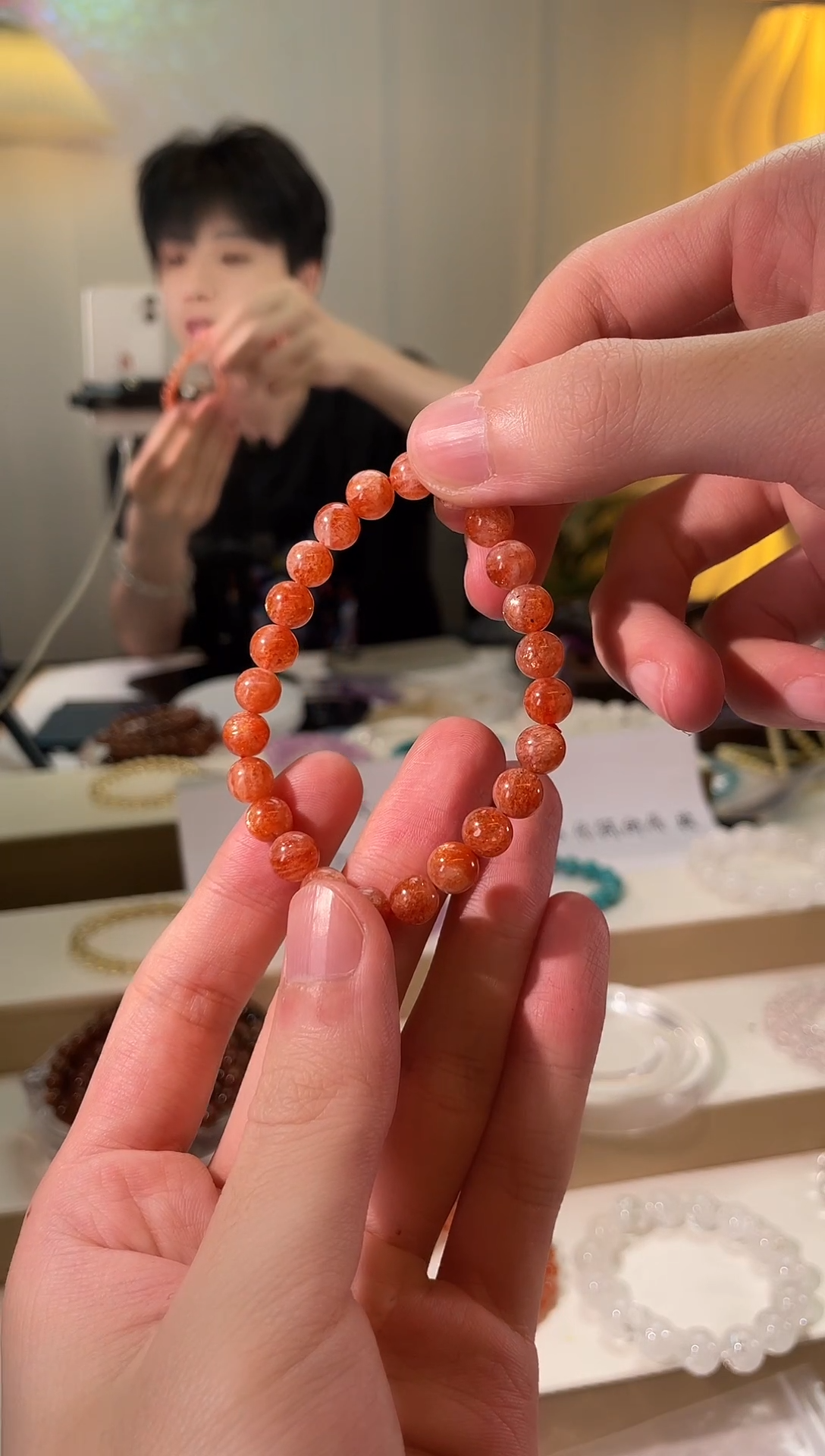 未镶嵌手串水晶金太阳手串