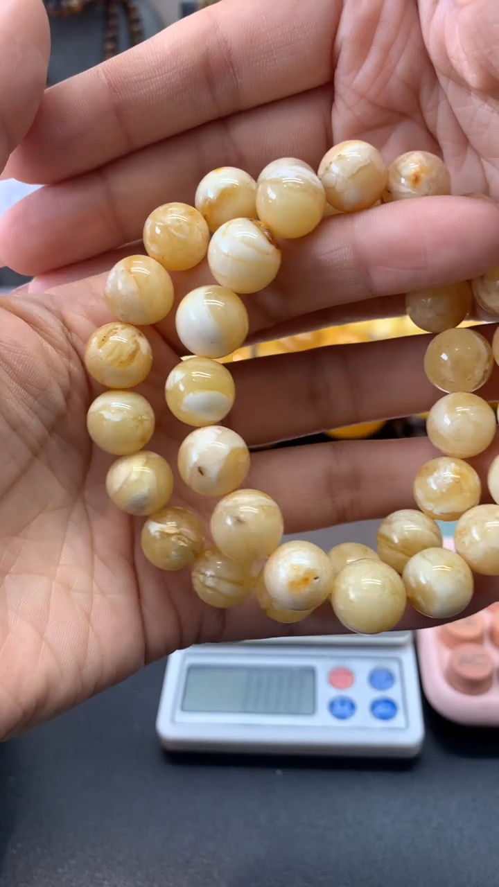【闪购商品】琥珀珠宝奇石未镶嵌350多样性发其一瑕疵手串