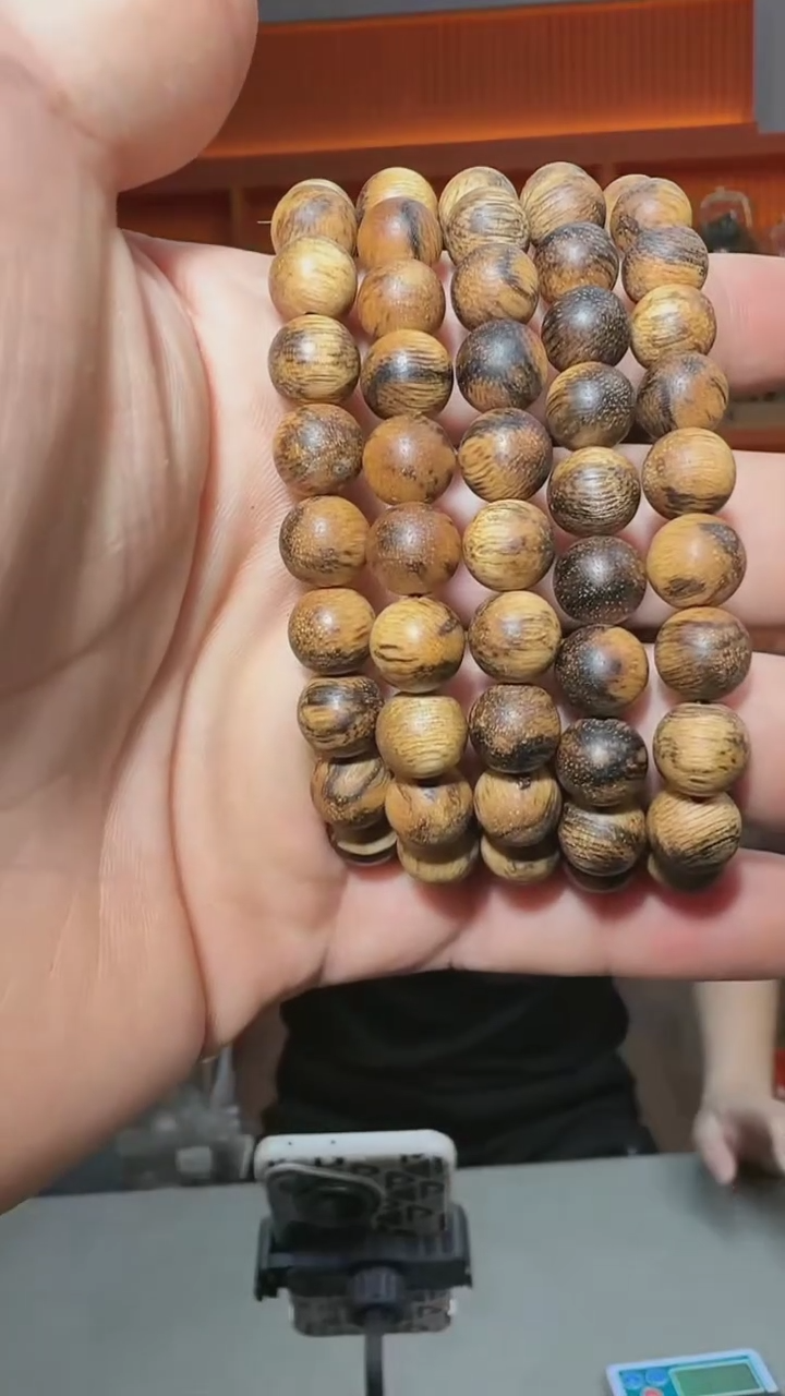 手串沉香25号沉水虎斑9g0.9多样性发一