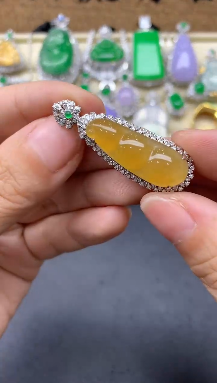 【闪购商品】翡翠颈饰18K金镶嵌454-中国好珍宝