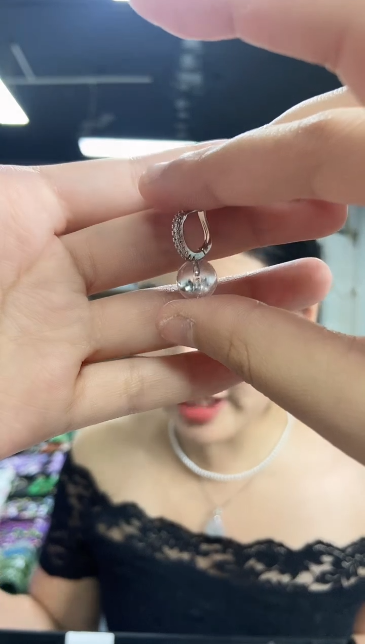 水晶耳饰未镶嵌闪购链接多样性发其一颜色微差