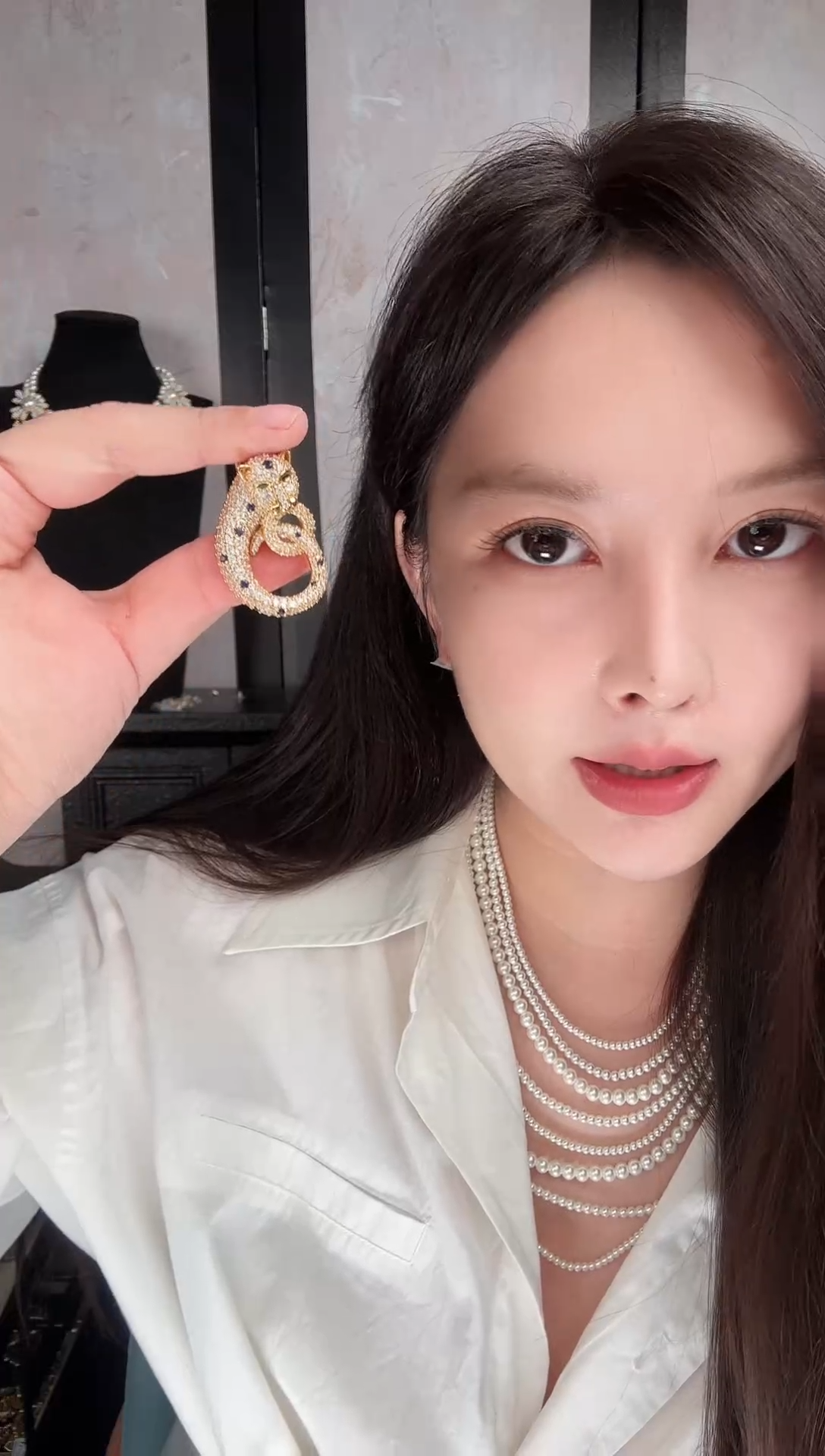 纯铜合金琉璃耳饰