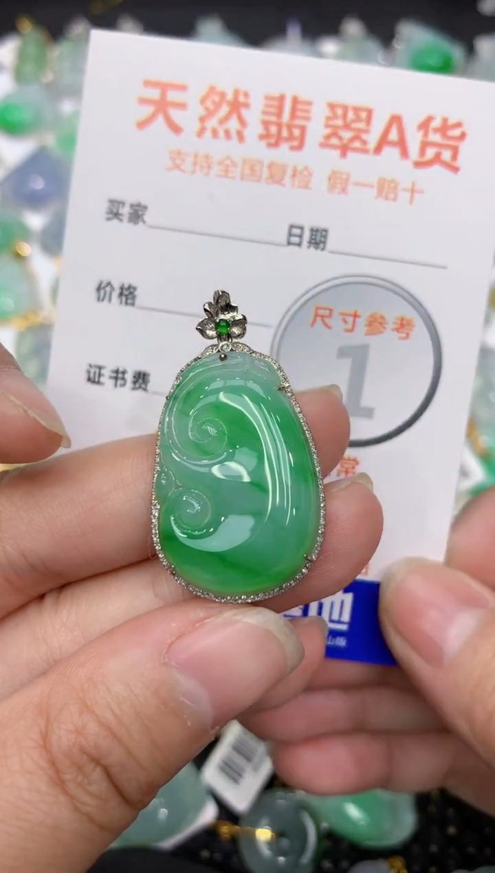 【闪购商品】翡翠颈饰18K金镶嵌111111111111