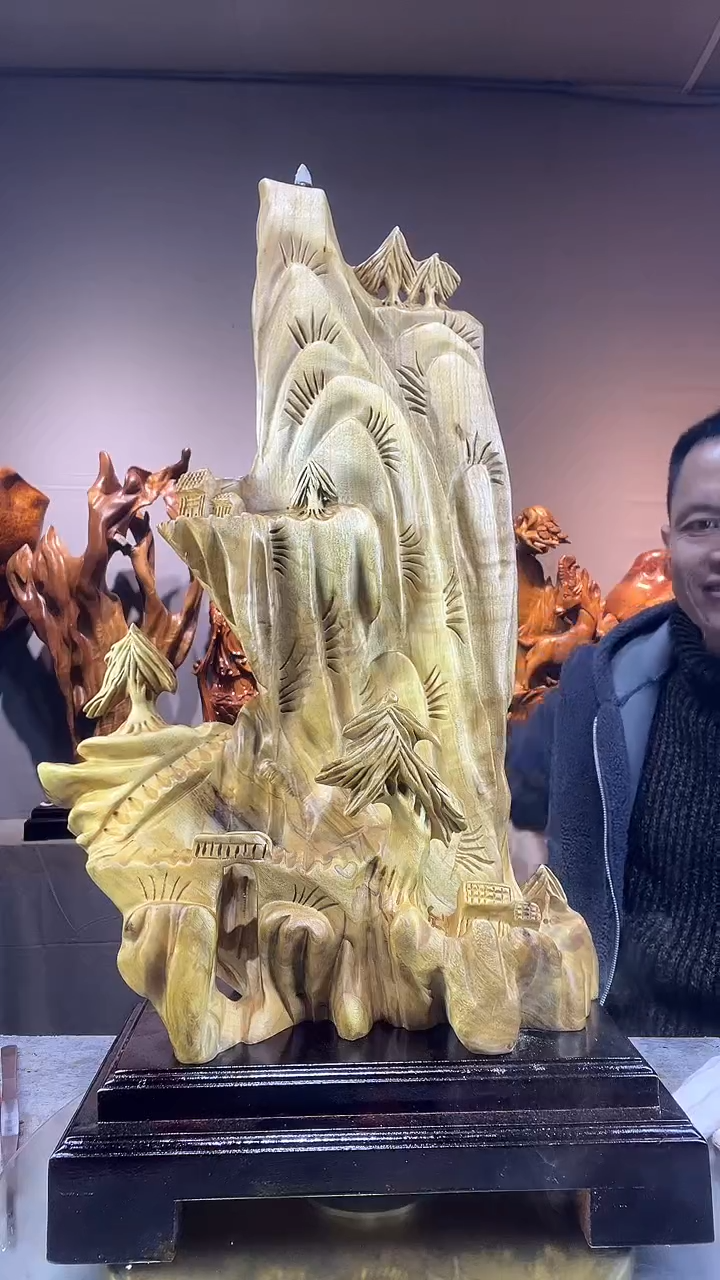 金丝楠顺*小叶桢楠随行摆件46